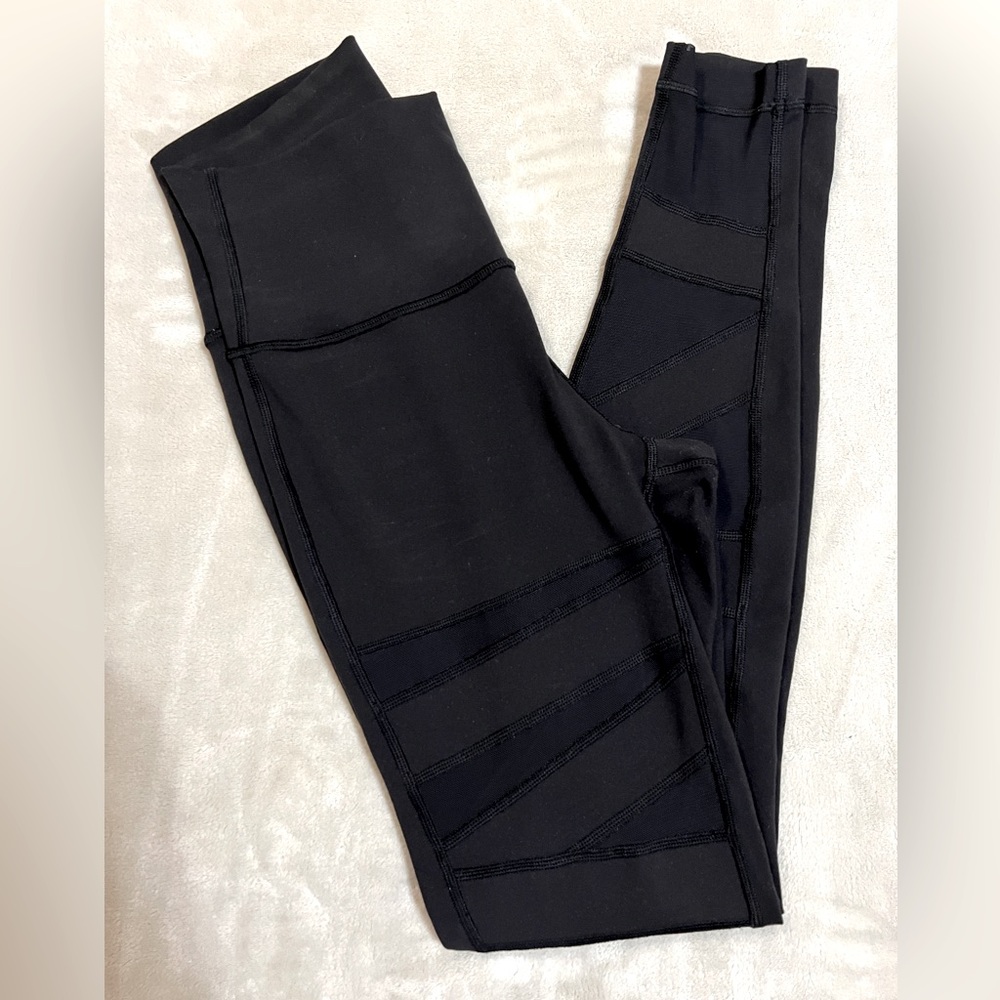 Lululemon Wunder Under High Rise | Size 6 | Black Tech Mesh